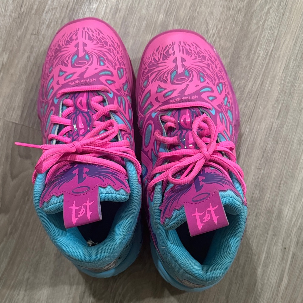 Puma Kids Pink and Teal Sneakers. Melo ball - Picture 6 of 8